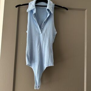 Abercrombie & Fitch Light Blue Ribbed Sleeveless Top